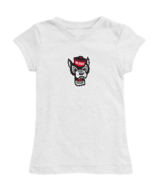 North Carolina State Wolfpacks Girl´s Fitted Cotton T-shirt White