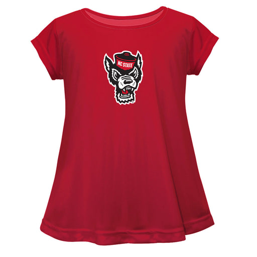 North Carolina State Wolfpacks Short Sleeve Youth Cotton Top Red
