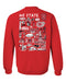 North Carolina State Wolfpacks Hand Sketched Vive La Fete Impressions Artwork Red Crew Neck Sweatshirt for Women - Vive La Fête - Online Apparel Store
