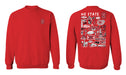 North Carolina State Wolfpacks Hand Sketched Vive La Fete Impressions Artwork Red Crew Neck Sweatshirt for Women - Vive La Fête - Online Apparel Store