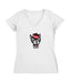North Carolina State Wolfpacks Women's V-neck Fitted Cotton T-Shirt White