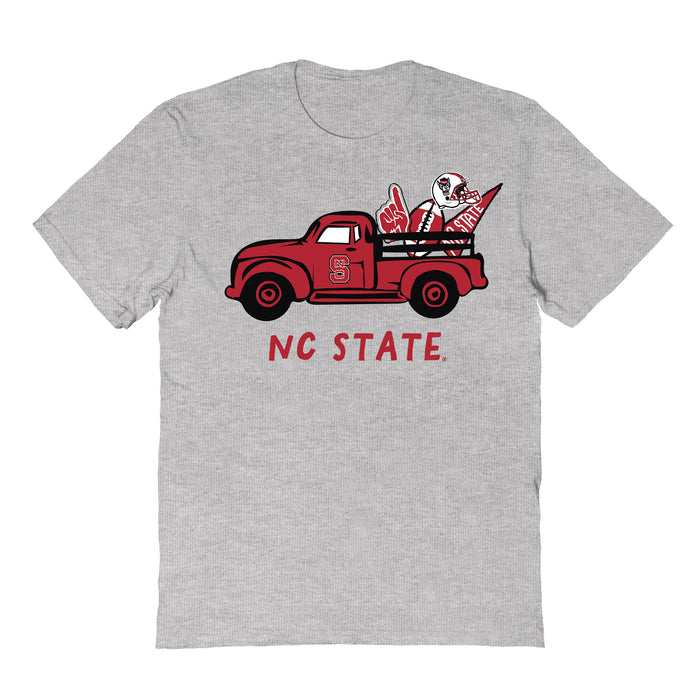 North Carolina State Wolfpacks Hand Sketched Vive La Fete Impressions Truck Grey T-shirt for Women