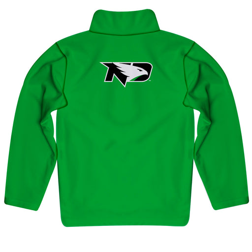 North Dakota Fighting Hawks Vive La Fete Game Day Solid Green Quarter Zip Pullover Sleeves - Vive La Fête - Online Apparel Store