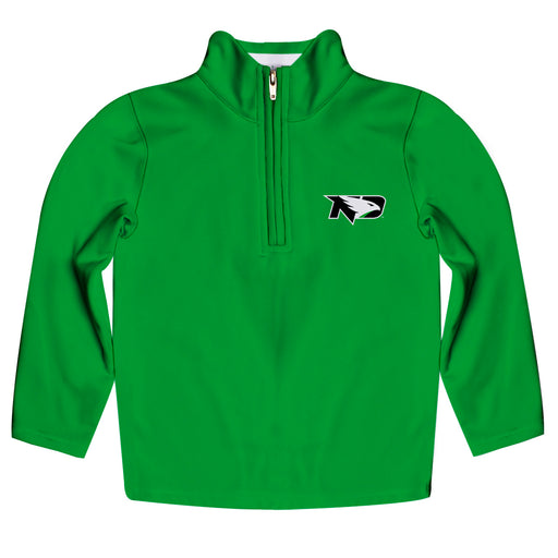 North Dakota Fighting Hawks Vive La Fete Logo and Mascot Name Womens Green Quarter Zip Pullover