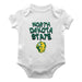 North Dakota Bison Vive La Fete Infant Game Day White Short Sleeve Bodysuit