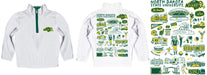 North Dakota Bison Hand Sketched Vive La Fete Impressions Artwork White Boys Quarter Zip Pullover V1 - Vive La Fête - Online Apparel Store