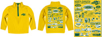 North Dakota Bison Hand Sketched Vive La Fete Impressions Artwork Gold Boys Quarter Zip Pullover V1 - Vive La Fête - Online Apparel Store