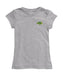 North Dakota Bison Hand Sketched Vive La Fete Impressions Artwork Grey Girls Cotton Short Sleeve Tee