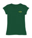 North Dakota Bison Hand Sketched Vive La Fete Impressions Artwork Green Girls Cotton Short Sleeve Tee