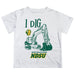 North Dakota Bison Vive La Fete Excavator Boys Game Day White Short Sleeve Tee