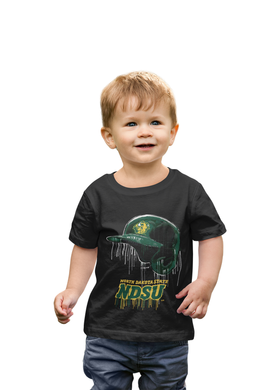North Dakota Bison Original Dripping Baseball Helmet T-Shirt Cotton by Vive La Fete - Vive La Fête - Online Apparel Store