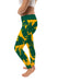 North Dakota Bison Vive La Fete Paint Brush Logo on Waist Women Green Yoga Leggings - Vive La Fête - Online Apparel Store