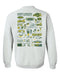 North Dakota Bison Hand Sketched Artwork Green Crewneck Sweatshirt for Women - Vive La Fête - Online Apparel Store