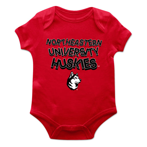 Northeastern University Huskies Vive La Fete Infant Game Day Red Short Sleeve Bodysuit
