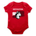 Northeastern University Huskies Vive La Fete Infant Game Day Red Short Sleeve Bodysuit