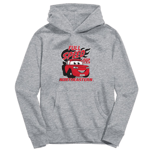 Northeastern University Huskies Full Speed Heather Grey Cotton Youth Hoodie