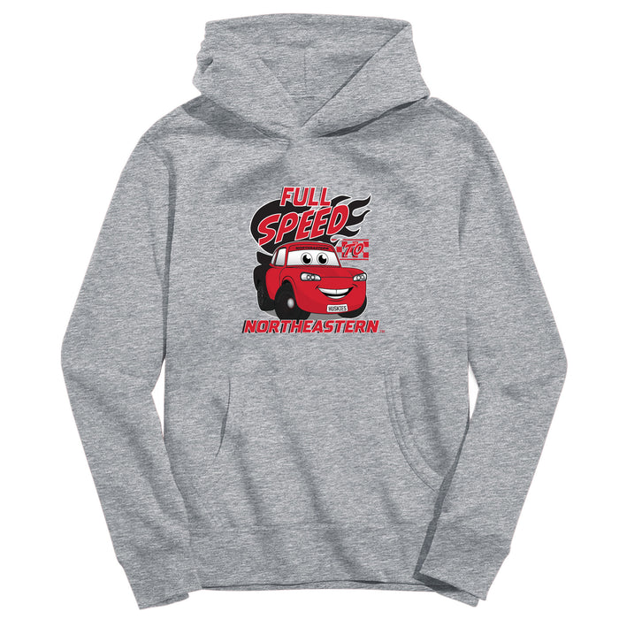 Northeastern University Huskies Full Speed Heather Grey Cotton Youth Hoodie