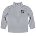 Northeastern University Huskies Embroidered Gray Stripes Quarter Zip Pullover