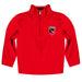 Northeastern University Huskies Vive La Fete Game Day Solid Red Quarter Zip Pullover Sleeves