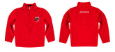 Northeastern Huskies Vive La Fete Logo and Mascot Name Womens Red Quarter Zip Pullover - Vive La Fête - Online Apparel Store