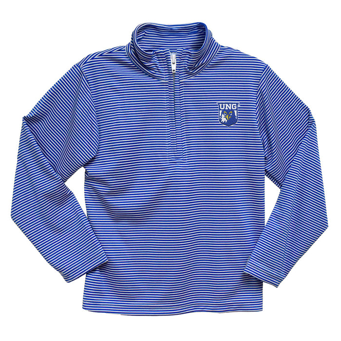 North Georgia Nighthawks Embroidered Royal Stripes Quarter Zip Pullover