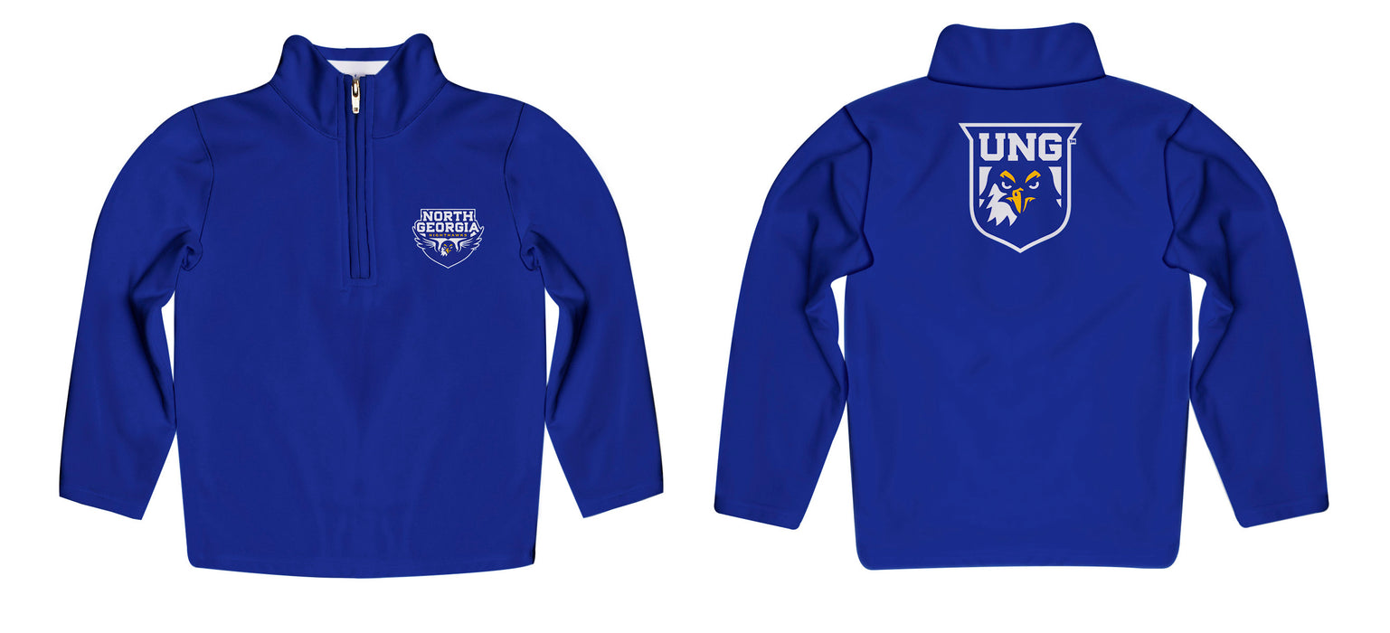 North Georgia Nighthawks Vive La Fete Game Day Solid Blue Quarter Zip Pullover Sleeves - Vive La Fête - Online Apparel Store
