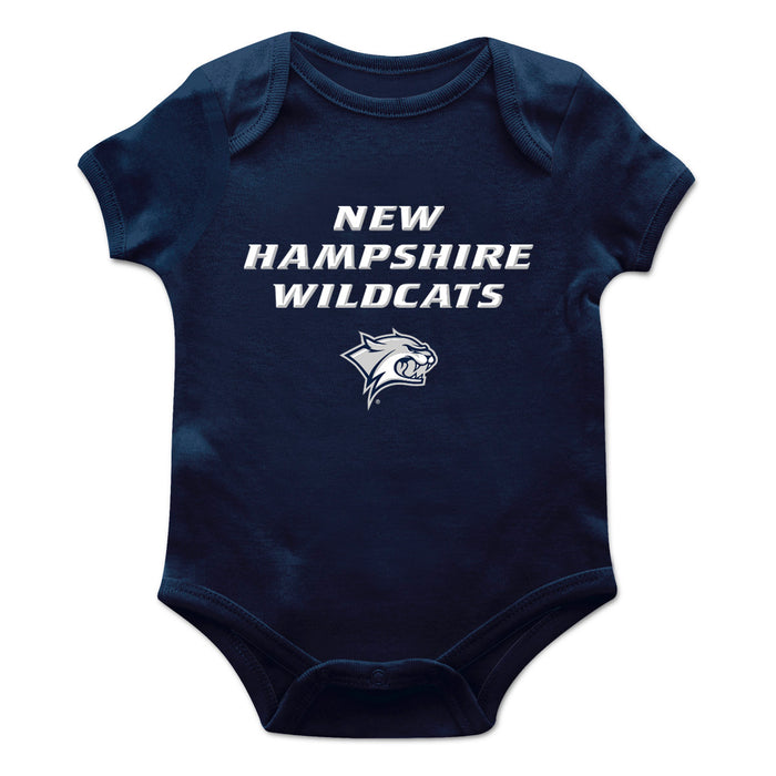 New Hampshire Wildcats UNH Vive La Fete Infant Game Day Navy Short Sleeve Bodysuit