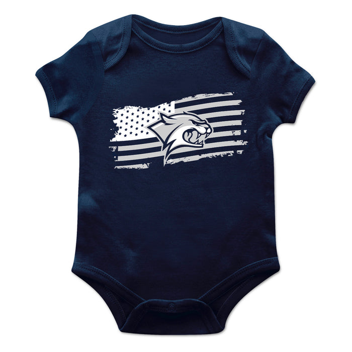New Hampshire Wildcats UNH Vive La Fete Infant Game Day Navy Short Sleeve Bodysuit