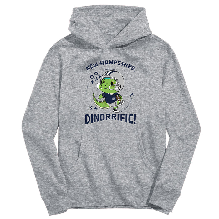 University of New Hampshire Wildcats UNH Dinorrific Heather Grey Cotton Youth Hoodie