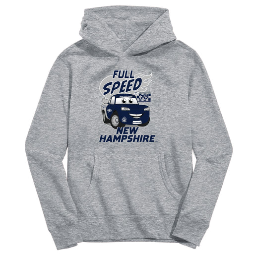 University of New Hampshire Wildcats UNH Full Speed Heather Grey Cotton Youth Hoodie