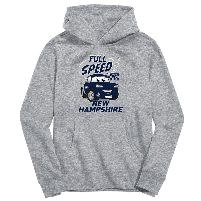 University of New Hampshire Wildcats UNH Full Speed Heather Grey Cotton Youth Hoodie