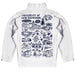 University of New Hampshire Wildcats UNH Hand Sketched Vive La Fete Impressions Artwork  White Boys Quarter Zip Pullover V1 - Vive La Fête - Online Apparel Store