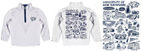 University of New Hampshire Wildcats UNH Hand Sketched Vive La Fete Impressions Artwork  White Boys Quarter Zip Pullover V1 - Vive La Fête - Online Apparel Store