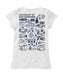 New Hampshire Wildcats UNH Hand Sketched Vive La Fete Impressions Artwork White Girls Cotton Short Sleeve Tee - Vive La Fête - Online Apparel Store