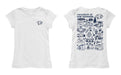 New Hampshire Wildcats UNH Hand Sketched Vive La Fete Impressions Artwork White Girls Cotton Short Sleeve Tee - Vive La Fête - Online Apparel Store