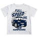 University of New Hampshire Wildcats UNH Vive La Fete Toy Racing Car Boys Game Day White Short Sleeve Tee