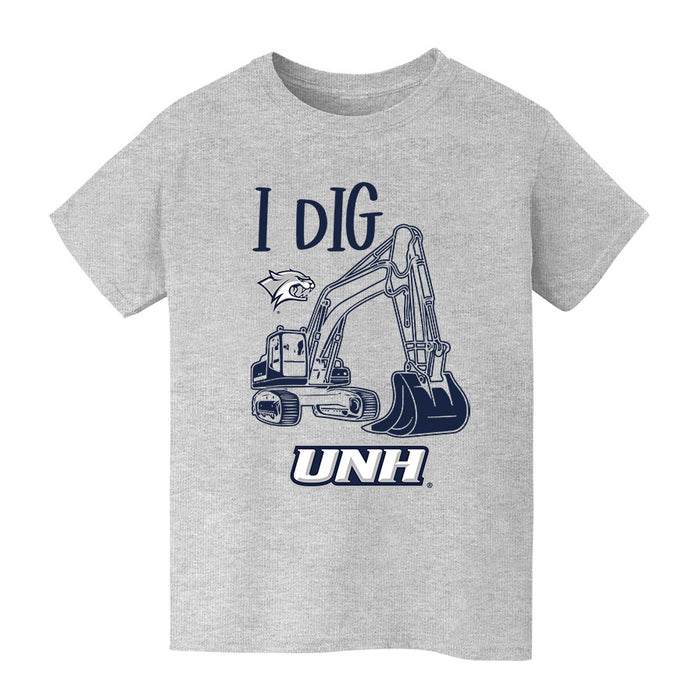 University of New Hampshire Wildcats UNH Vive La Fete Excavator Heather Grey Cotton Short Sleeve Tee