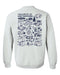 New Hampshire Wildcats UNH Hand Sketched Artwork Navy Crewneck Sweatshirt for Women - Vive La Fête - Online Apparel Store