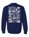 New Hampshire Wildcats UNH Hand Sketched Artwork Navy Crewneck Sweatshirt for Women - Vive La Fête - Online Apparel Store