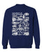 New Hampshire Wildcats UNH Vive La Fete Impressions Navy Cotton Crewneck Sweatshirt for Women