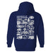 New Hampshire Wildcats UNH Hand Sketched Artwork Cotton Fleece Women Hoodie - Vive La Fête - Online Apparel Store