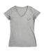 New Hampshire Wildcats UNH Hand Sketched Vive La Fete Impressions Artwork Grey Women Cotton Short Sleeve V-Neck Tshirt
