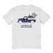 New Hampshire Wildcats UNH Hand Sketched Vive La Fete Impressions Truck White T-shirt for Women