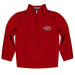 Nicholls State University Colones Vive La Fete Game Day Solid Red Quarter Zip Pullover Sleeves