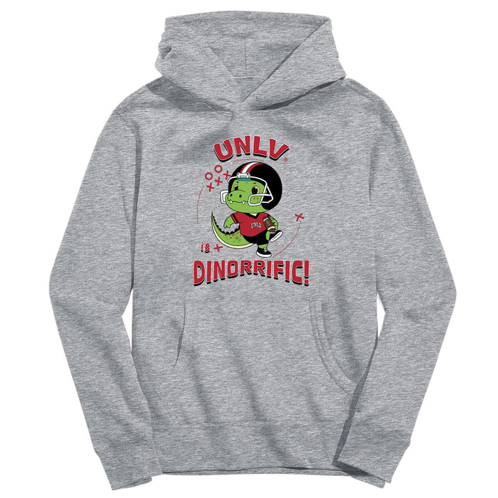 UNLV Rebels Dinorrific Heather Grey Cotton Youth Hoodie