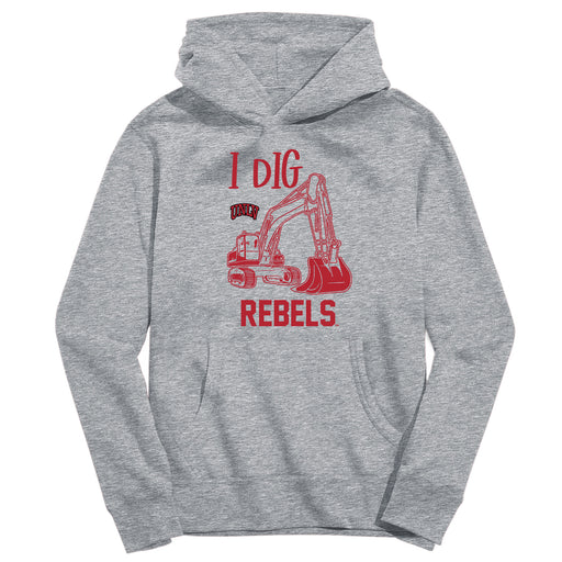 UNLV Rebels Excavator Heather Grey Cotton Youth Hoodie
