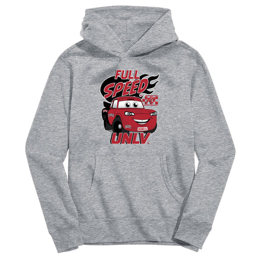 UNLV Rebels Full Speed Heather Grey Cotton Youth Hoodie