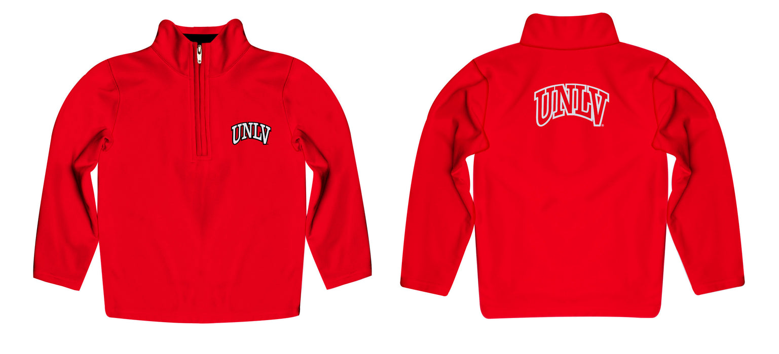 UNLV Rebels Vive La Fete Game Day Solid Red Quarter Zip Pullover Sleeves - Vive La Fête - Online Apparel Store