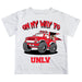 UNLV Rebels Vive La Fete Monster Truck Boys Game Day White Short Sleeve Tee