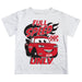 UNLV Rebels Vive La Fete Toy Racing Car Boys Game Day White Short Sleeve Tee